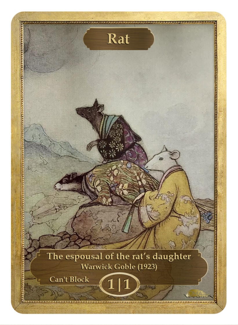Rat Token (1/1 - Can't Block) by Warwick Goble