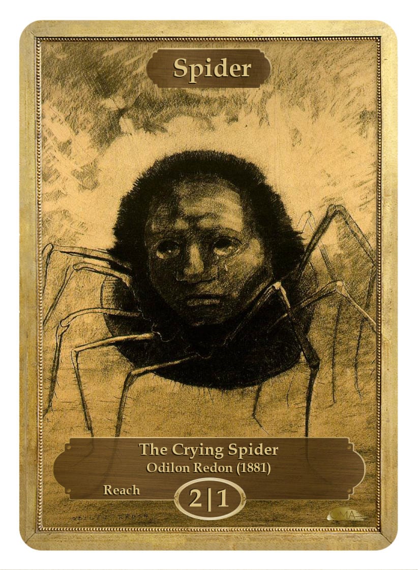 Spider Token (2/1 - Reach) by Odilon Redon