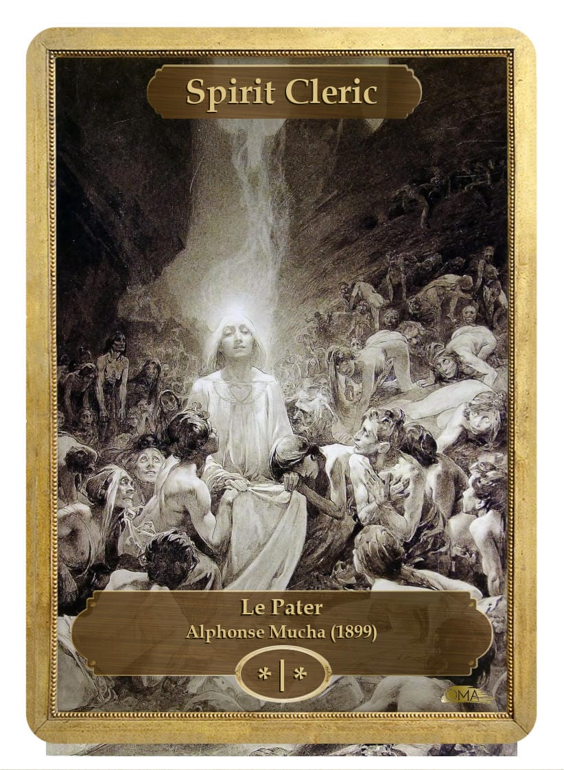 Spirit Cleric Token (*/*) by Alphonse Mucha