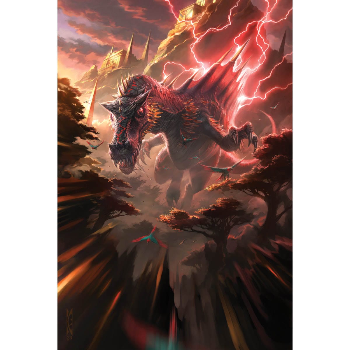 Etali, Primal Storm Print - Original Magic Art