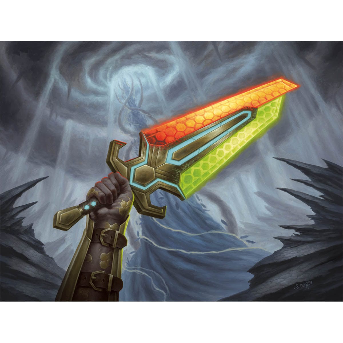 Forge Frontier Colouring In Sword of Forge and Frontier Print - Original Magic Art