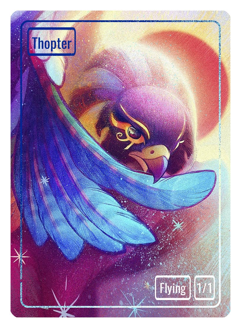 Thopter Token (1/1 - Flying) by Nana Qi - Original Magic Art