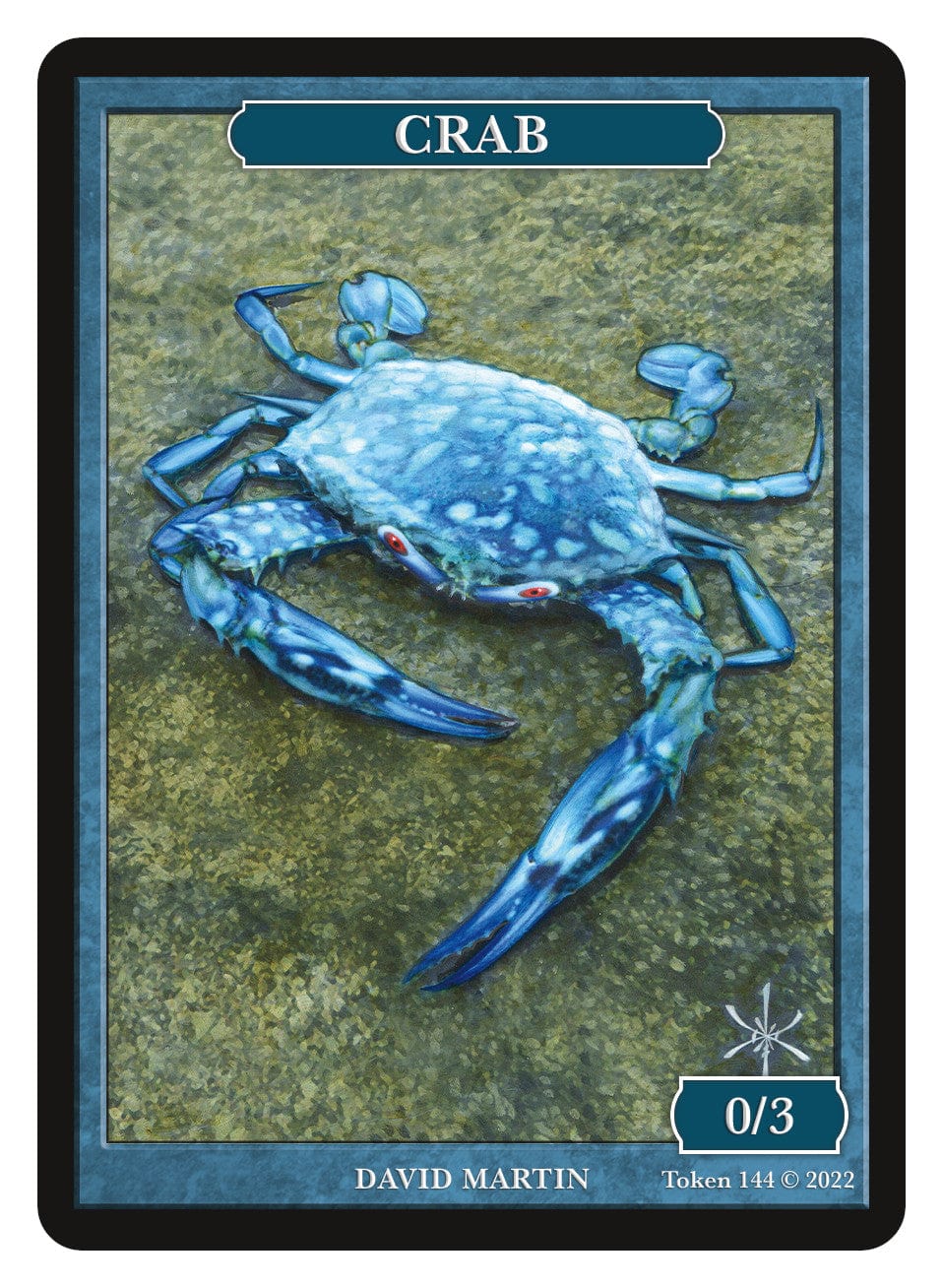 Crab Token (0/3) by David Martin - Original Magic Art Crab Token (0/3) by David Martin - Original Magic Art
