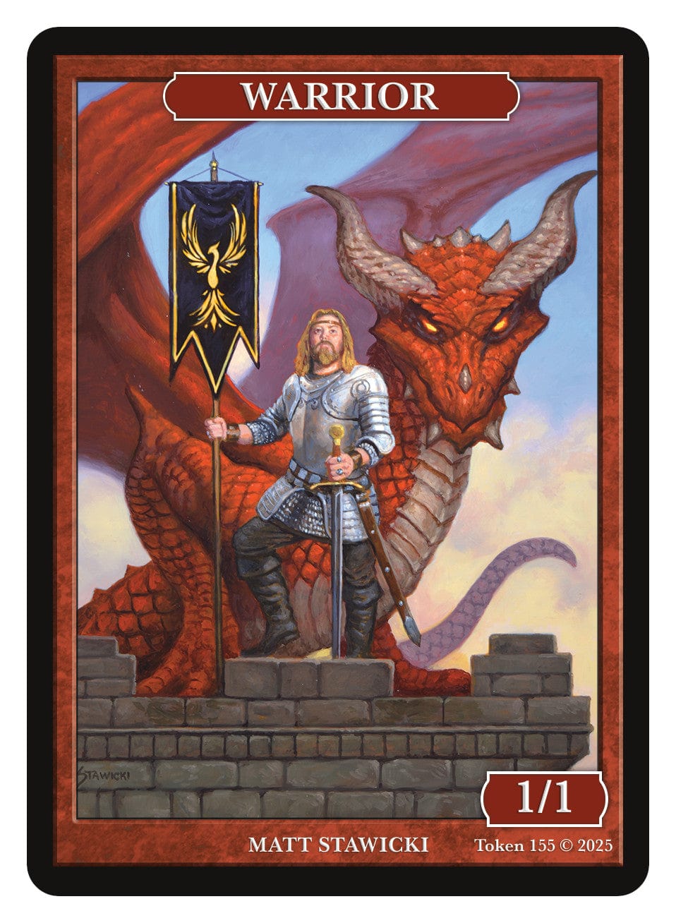 Warrior Token (1/1) by Matt Stawicki