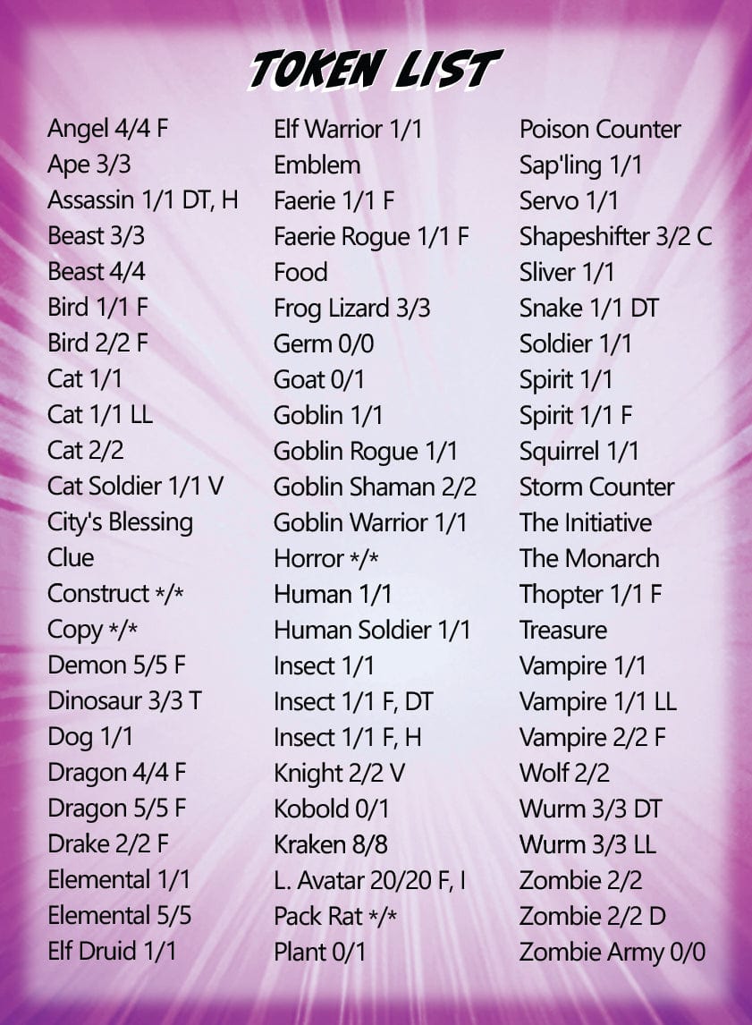best mtg token cards Fogliokens Token Collection