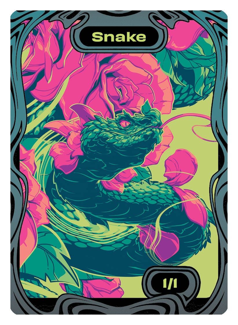 Snake Token (1/1) by SchmandrewArt