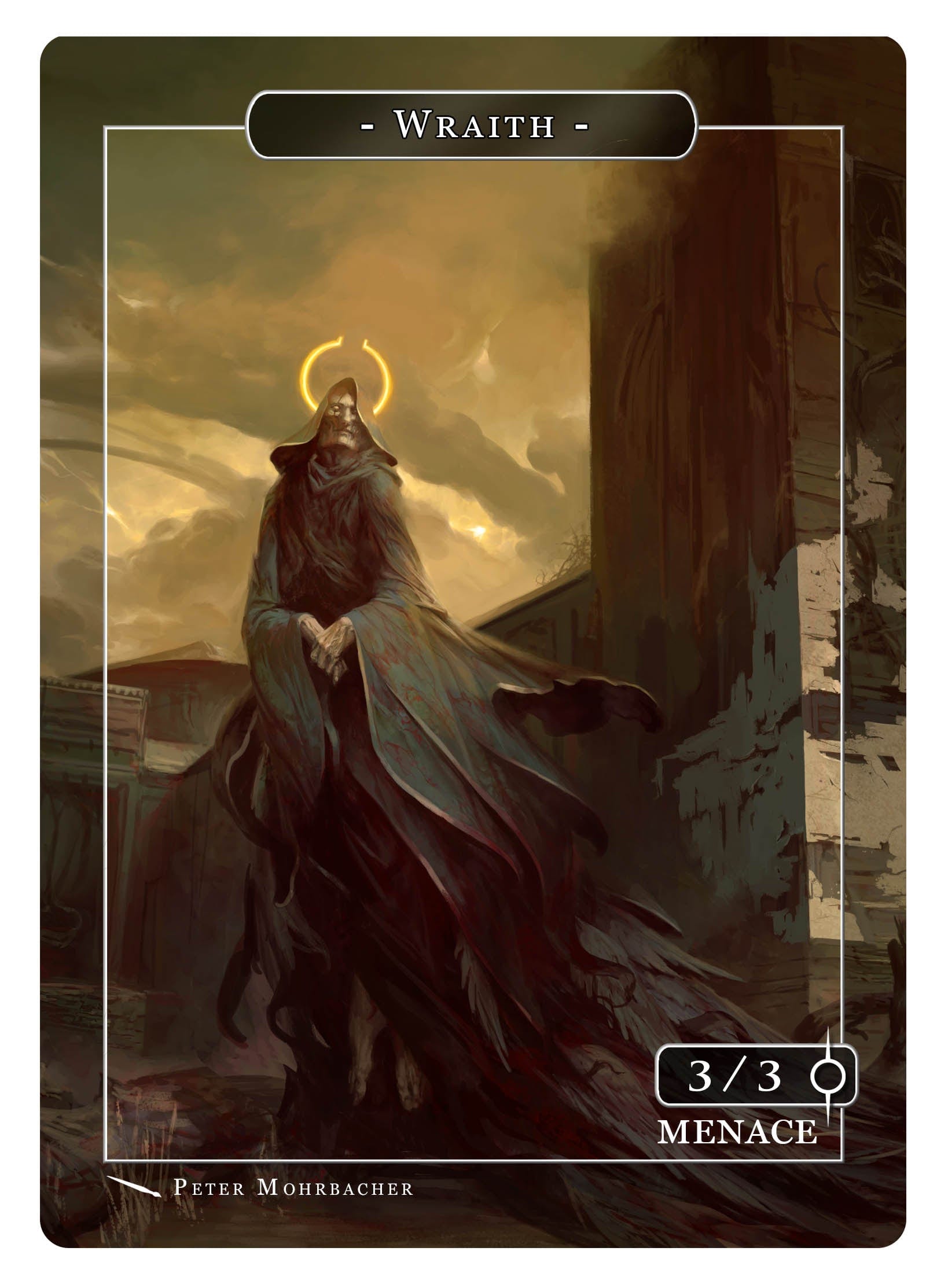 mtg wraith cards Wraith Token (3/3 - Menace) by Peter Mohrbacher