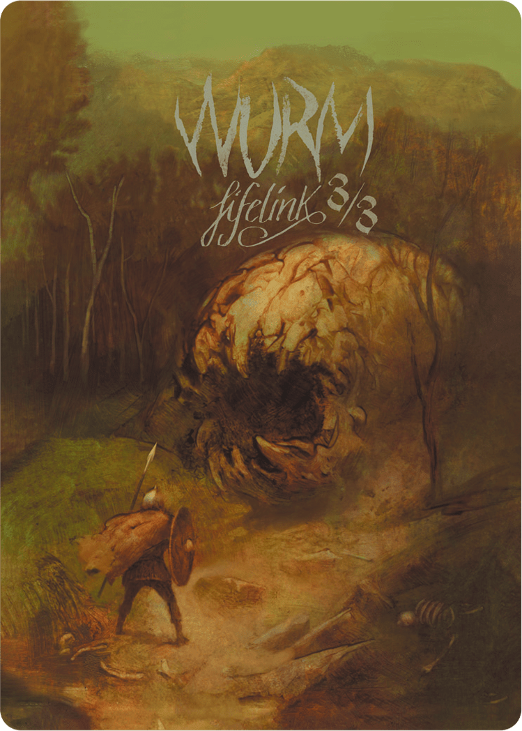 Wurm Token (3/3 - Lifelink) by Nils Hamm