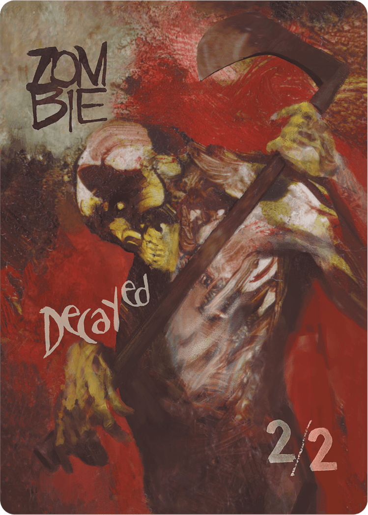 Zombie Token (2/2 - Decayed) by Nils Hamm