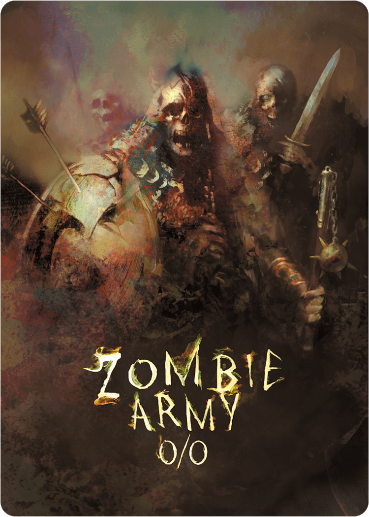 Zombie Army Token (0/0) by Nils Hamm