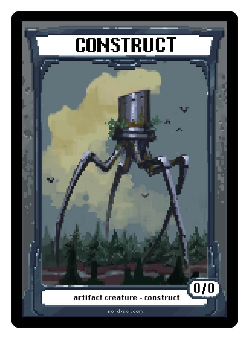 Construct Token (0/0) by Irina Nordsol - Original Magic Art Construct Token (0/0) by Irina Nordsol - Original Magic Art