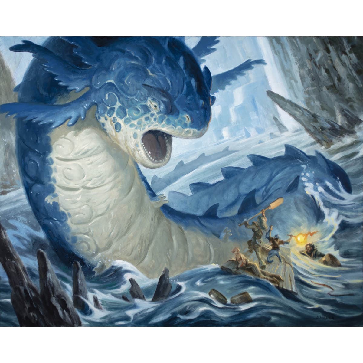 Frilled Cave-Wurm Print