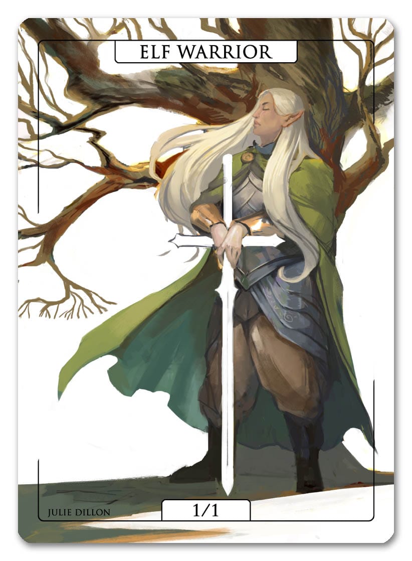 Elf Warrior Token (1/1) by Julie Dillon