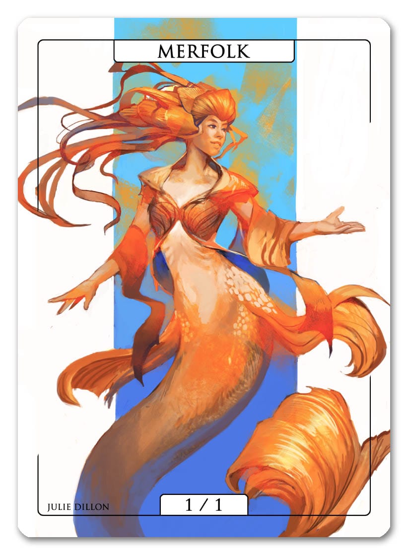 Merfolk Token (1/1) by Julie Dillon
