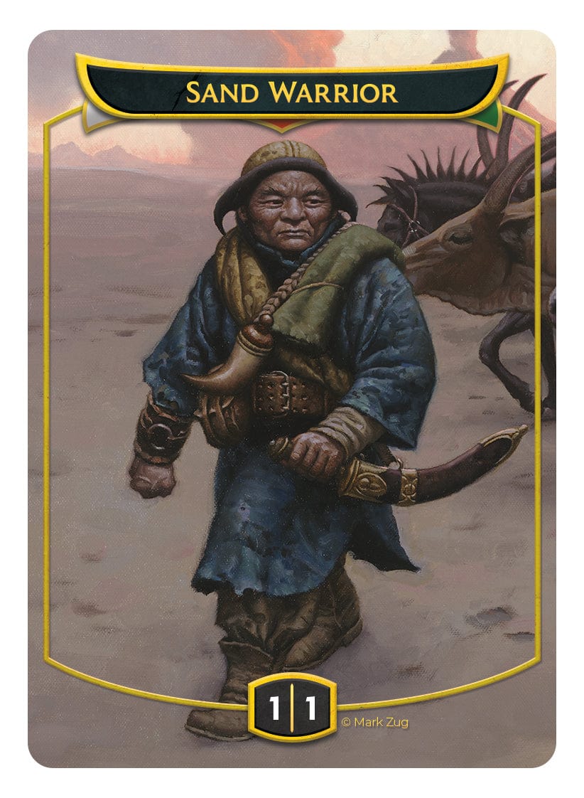 Sand Warrior Token (1/1) by Mark Zug - Original Magic Art