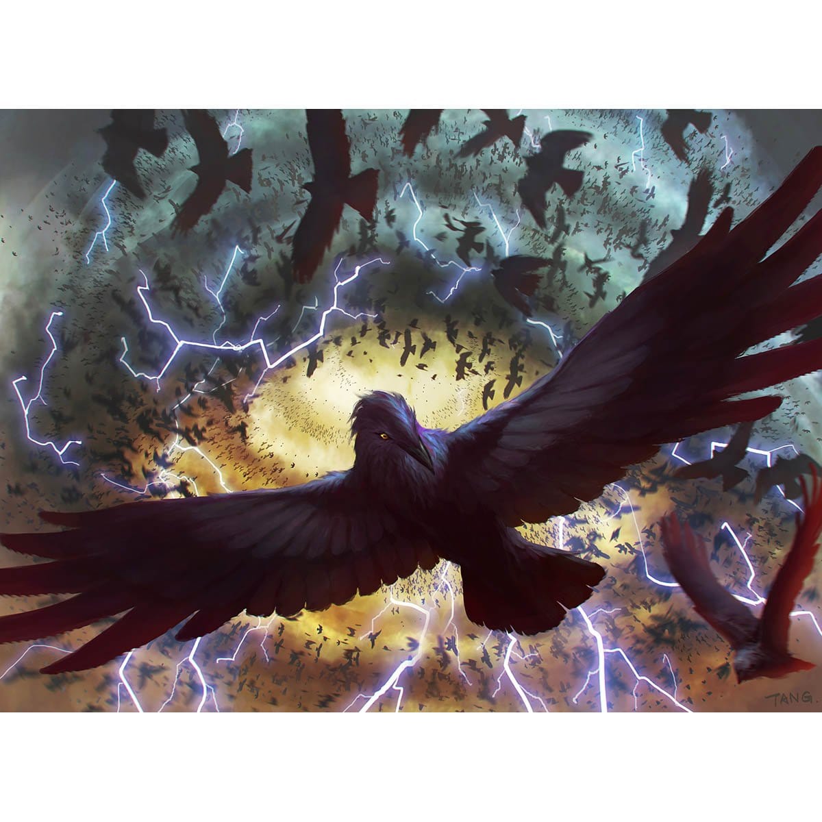 Crow Storm Print - Print - Original Magic Art - Accessories for Magic the Gathering and other card games