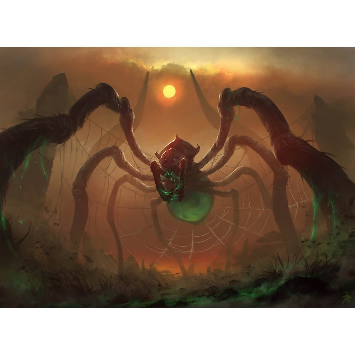 Obelisk Spider Print - Print - Original Magic Art - Accessories for Magic the Gathering and other card games