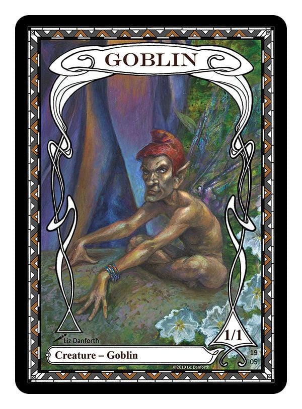 Goblin Token (1/1) by Liz Danforth - Token - Original Magic Art - Accessories for Magic the Gathering and other card games