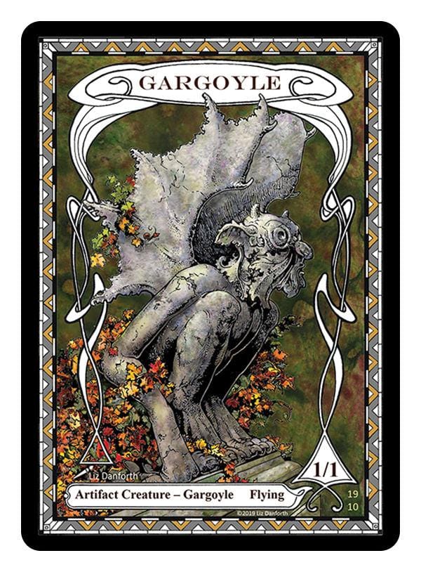 Gargoyle Token (1/1 - Flying) by Liz Danforth - Original Magic Art