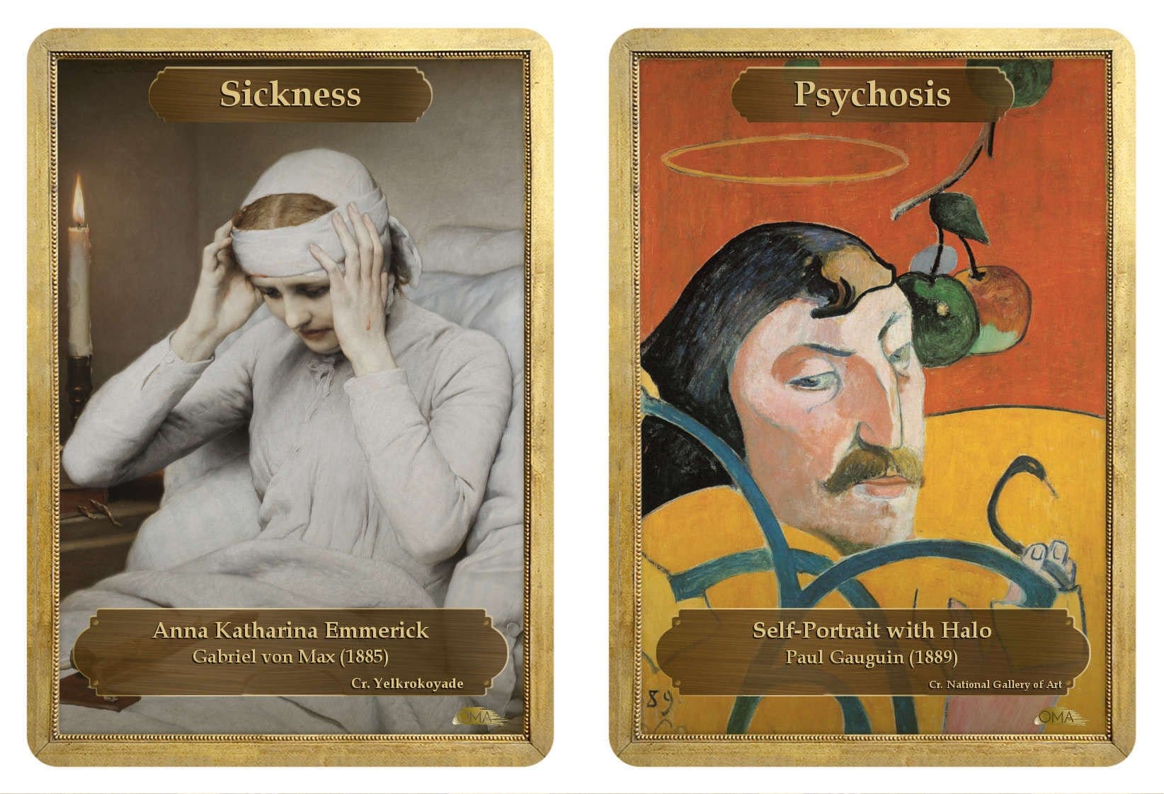 Sickness / Psychosis Double Sided Token - Token - Original Magic Art - Accessories for Magic the Gathering and other card games
