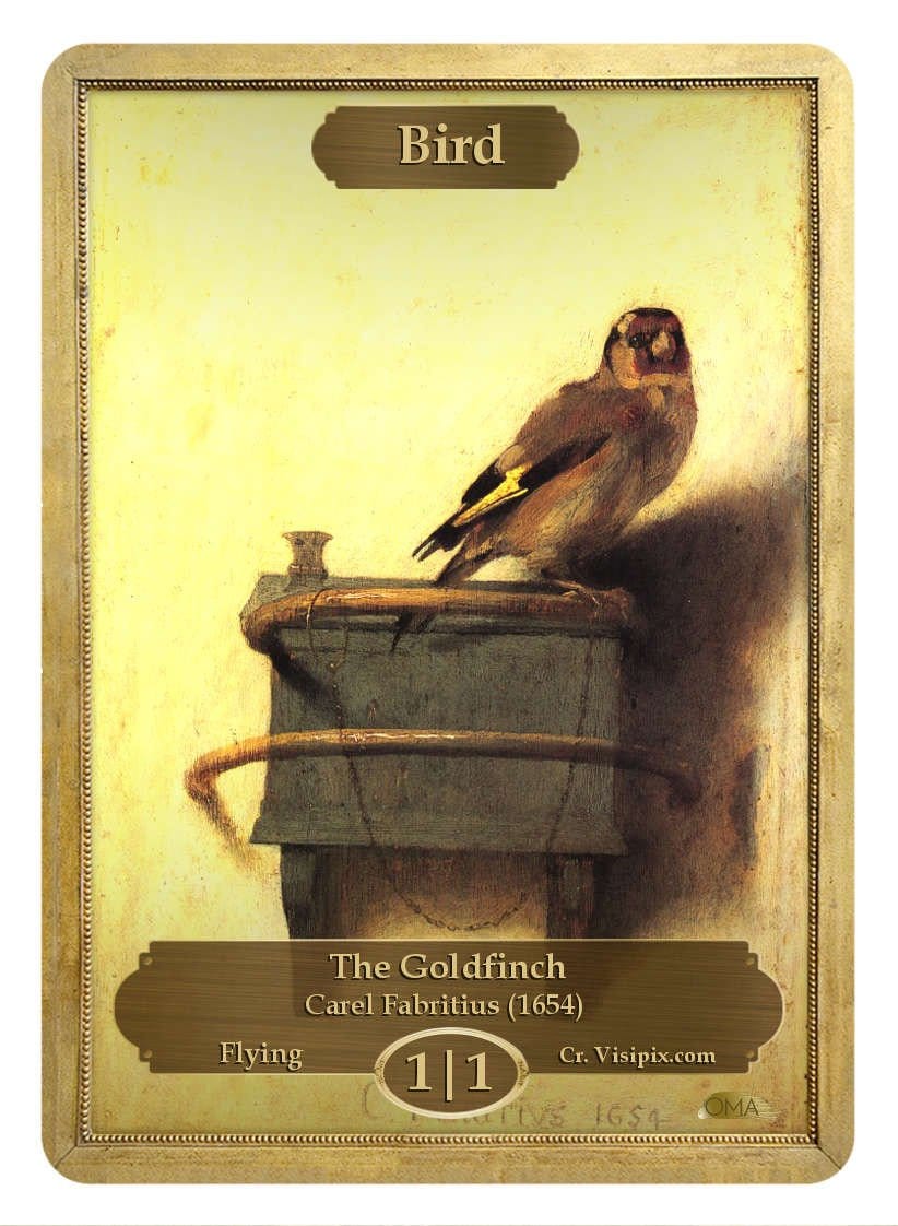Bird Token (1/1) by Carel Fabritius - Token - Original Magic Art - Accessories for Magic the Gathering and other card games
