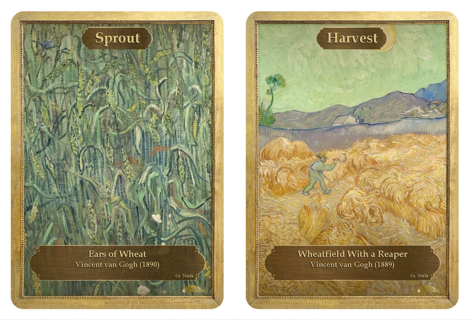 Sprout / Harvest Double Sided Token - Token - Original Magic Art - Accessories for Magic the Gathering and other card games