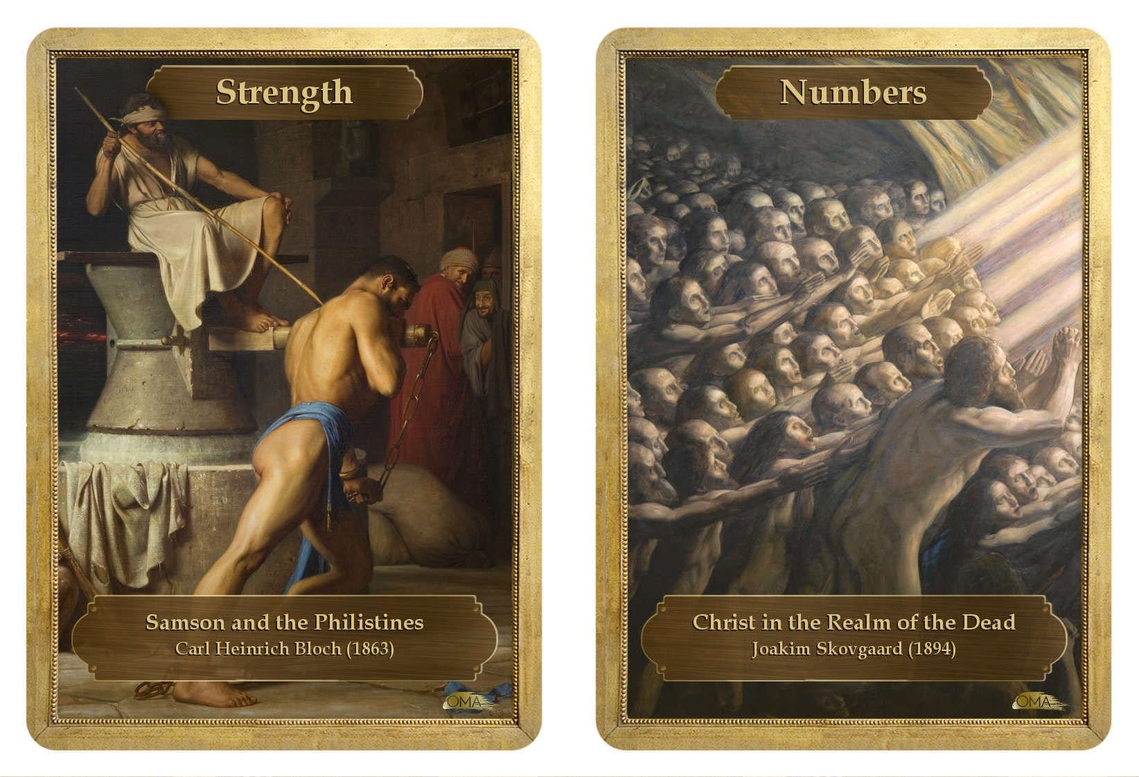 Strength / Numbers Double Sided Token - Token - Original Magic Art - Accessories for Magic the Gathering and other card games