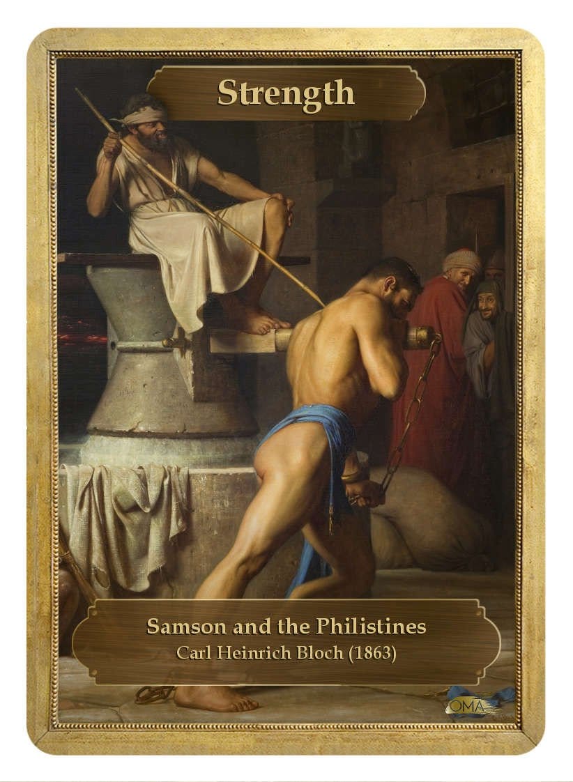 Strength / Numbers Double Sided Token - Token - Original Magic Art - Accessories for Magic the Gathering and other card games