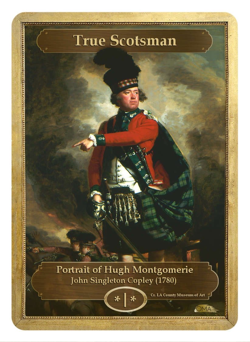 True Scotsman Token (*/*) by John Singleton Copley - Token - Original Magic Art - Accessories for Magic the Gathering and other card games