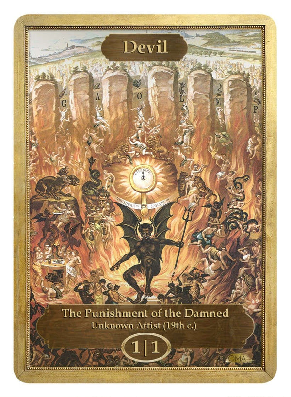 Devil Token (1/1) by Unknown Artist - Original Magic Art