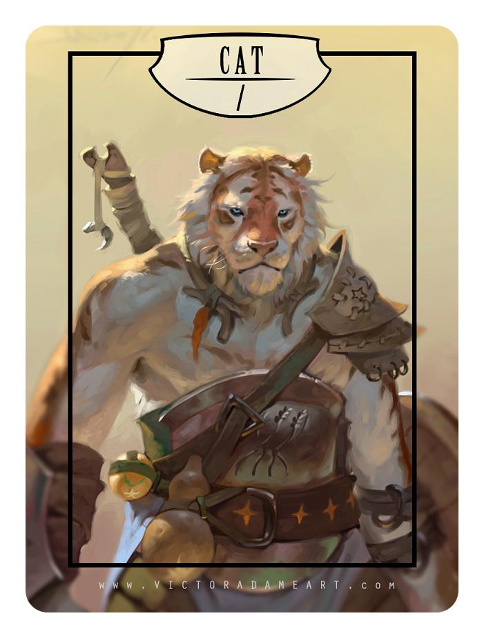 Cat Token by Victor Adame Minguez - Token - Original Magic Art - Accessories for Magic the Gathering and other card games