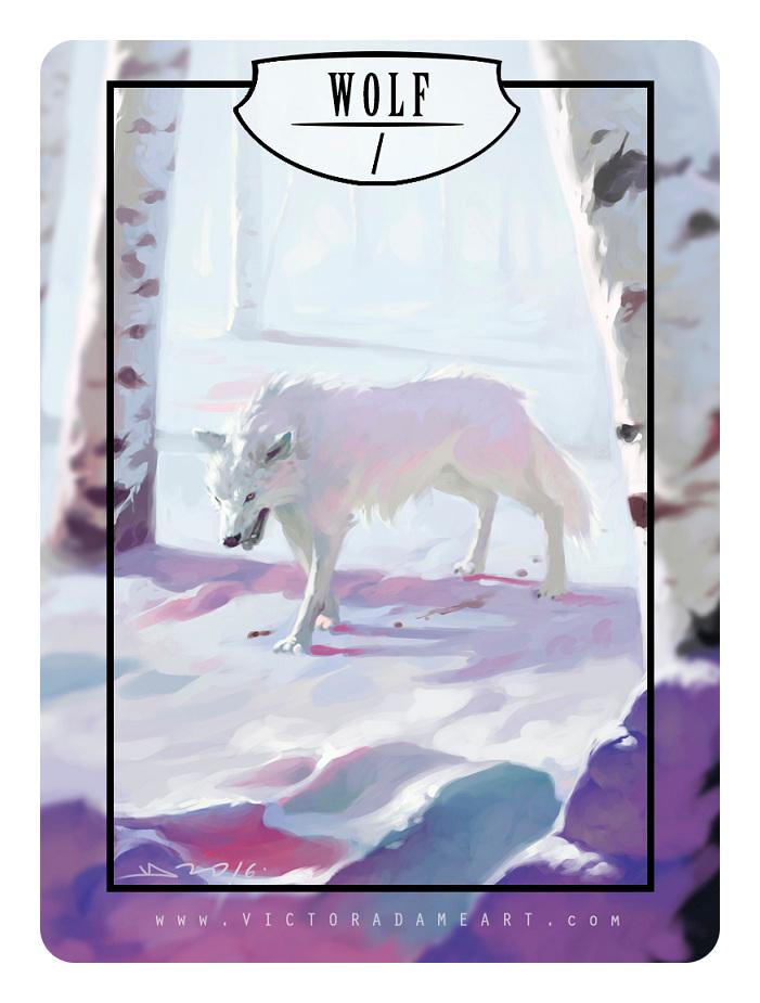Wolf Token by Victor Adame Minguez - Token - Original Magic Art - Accessories for Magic the Gathering and other card games