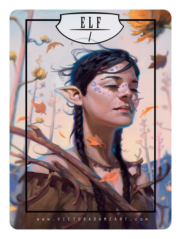 Elf Token by Victor Adame Minguez - Token - Original Magic Art - Accessories for Magic the Gathering and other card games