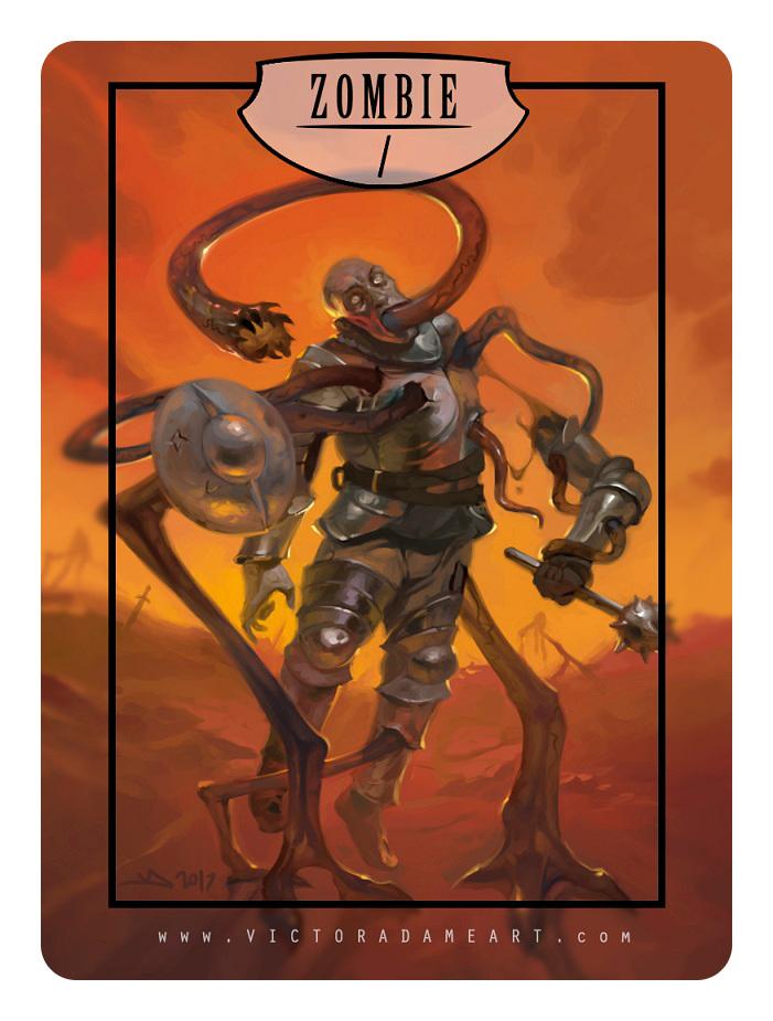 Zombie Token by Victor Adame Minguez - Token - Original Magic Art - Accessories for Magic the Gathering and other card games
