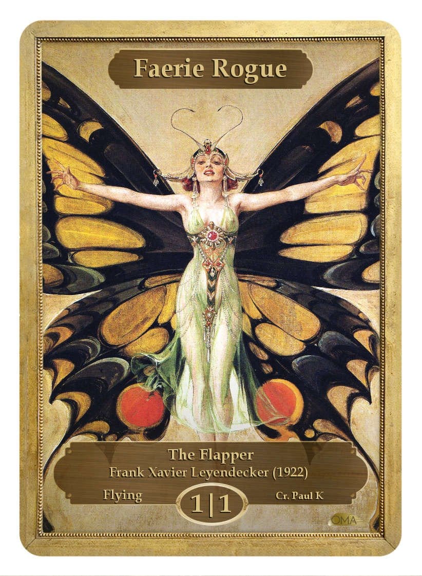Faerie Rogue Token (1/1) by Frank Xavier Leyendecker - Original Magic Art Faerie Rogue Token (1/1) by Frank Xavier Leyendecker - Original Magic Art