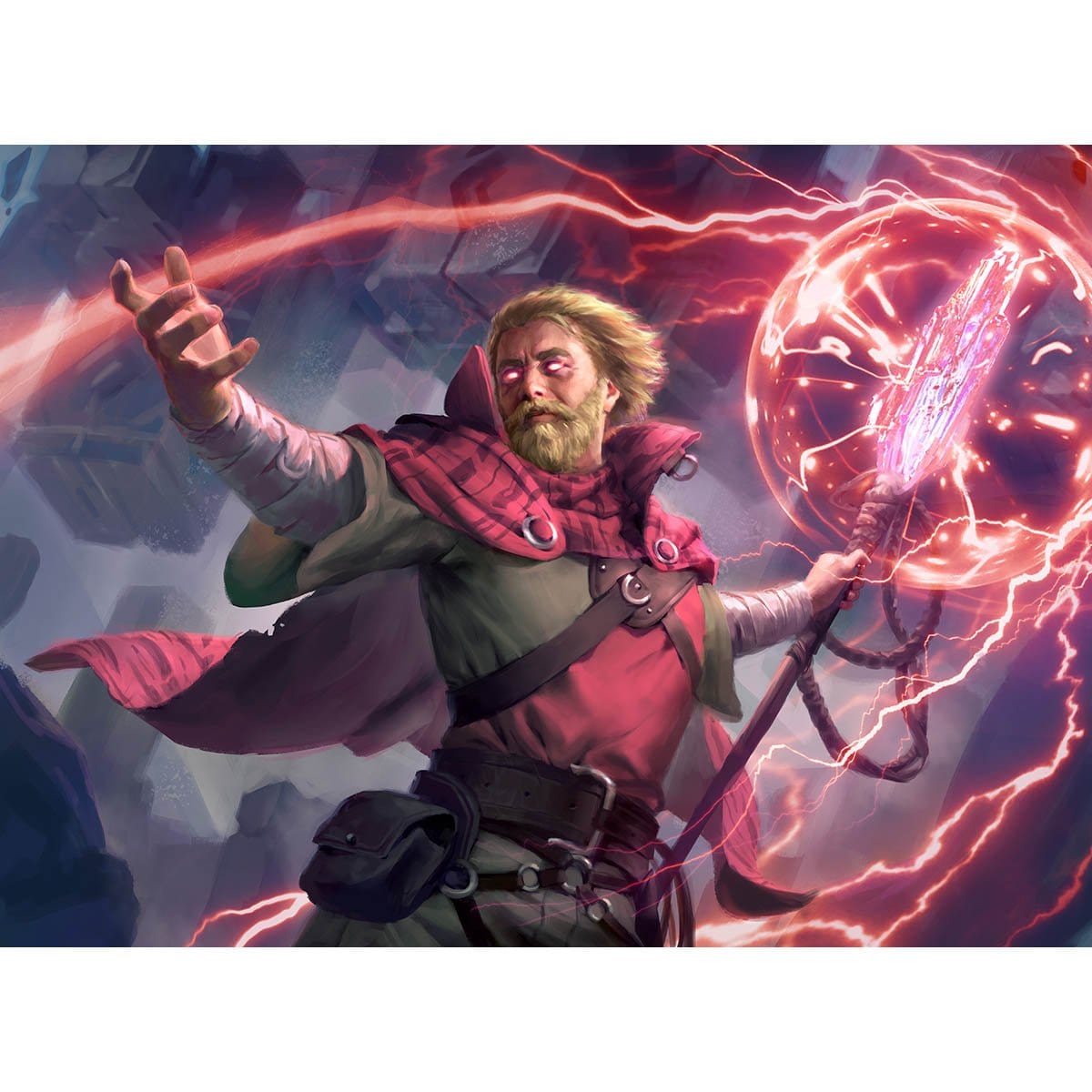 Thundering Sparkmage Print - Original Magic Art