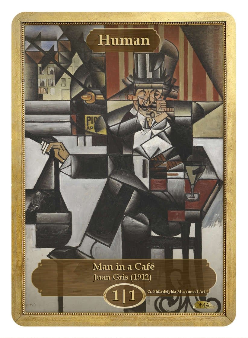 Human Token (1/1) by Juan Gris - Token - Original Magic Art - Accessories for Magic the Gathering and other card games