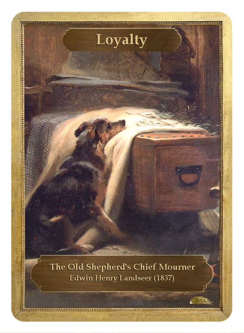 Loyalty Counter by Edwin Henry Landseer - Token - Original Magic Art - Accessories for Magic the Gathering and other card games