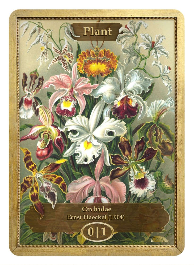 Plant Token (0/1) by Ernst Haeckel - Token - Original Magic Art - Accessories for Magic the Gathering and other card games