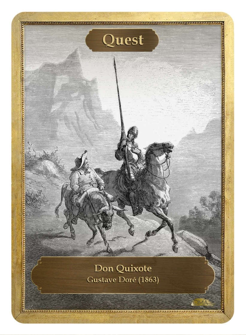 Quest Counter by Gustave Doré - Token - Original Magic Art - Accessories for Magic the Gathering and other card games
