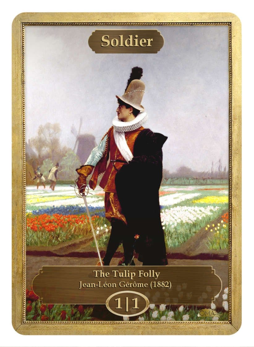 Soldier Token (1/1) by Jean-Léon Gérôme - Token - Original Magic Art - Accessories for Magic the Gathering and other card games