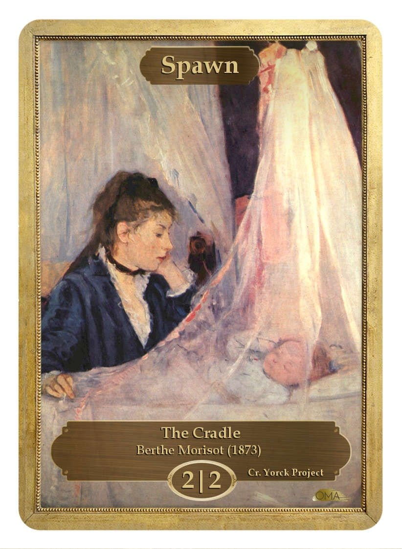 Spawn Token (2/2) by Berthe Morisot - Token - Original Magic Art - Accessories for Magic the Gathering and other card games