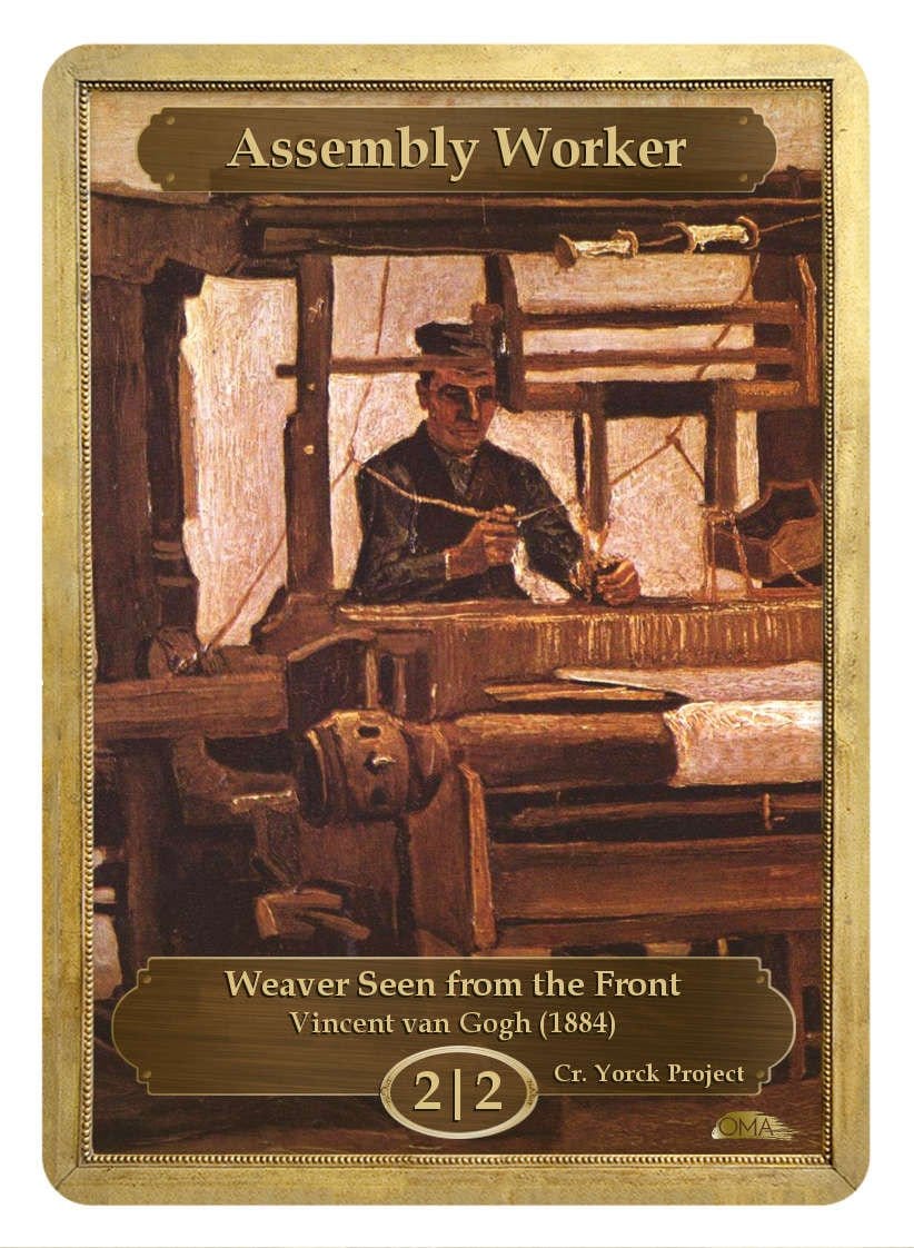 Assembly Worker Token (2/2) by Vincent van Gogh - Token - Original Magic Art - Accessories for Magic the Gathering and other card games
