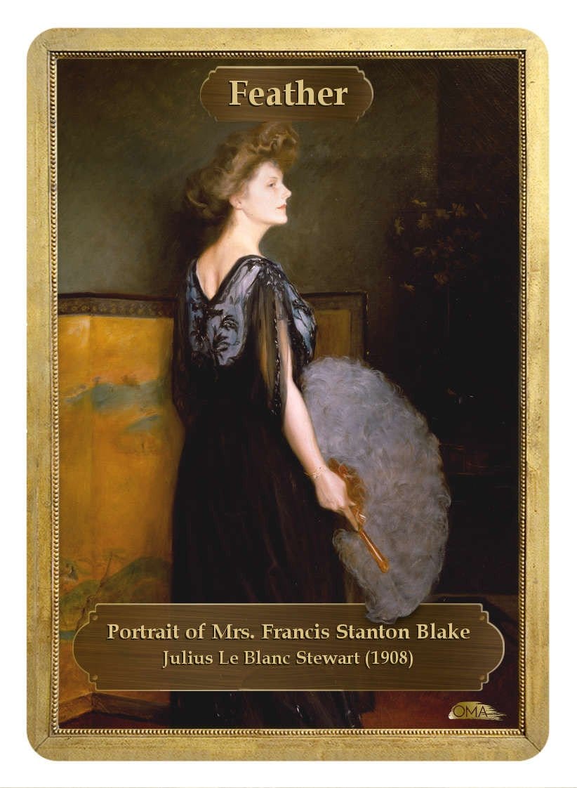 Feather / Quill Double Sided Token - Token - Original Magic Art - Accessories for Magic the Gathering and other card games