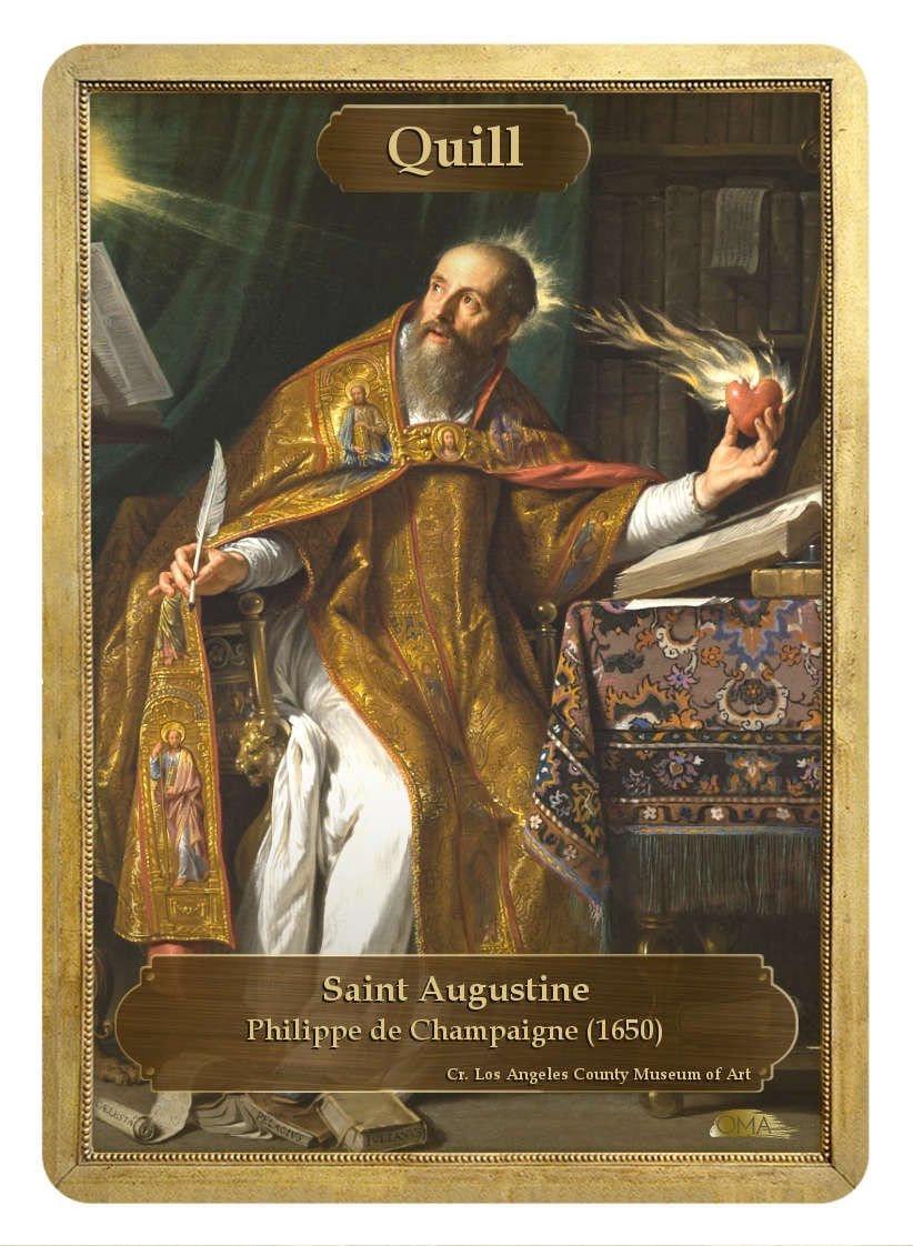 Feather / Quill Double Sided Token - Token - Original Magic Art - Accessories for Magic the Gathering and other card games