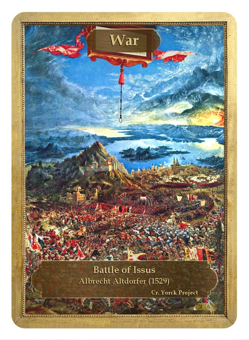 War / Peace Double Sided Token - Token - Original Magic Art - Accessories for Magic the Gathering and other card games