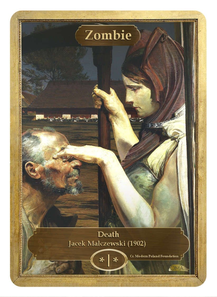 Zombie Token (*/*) by Jacek Malczewski - Token - Original Magic Art - Accessories for Magic the Gathering and other card games