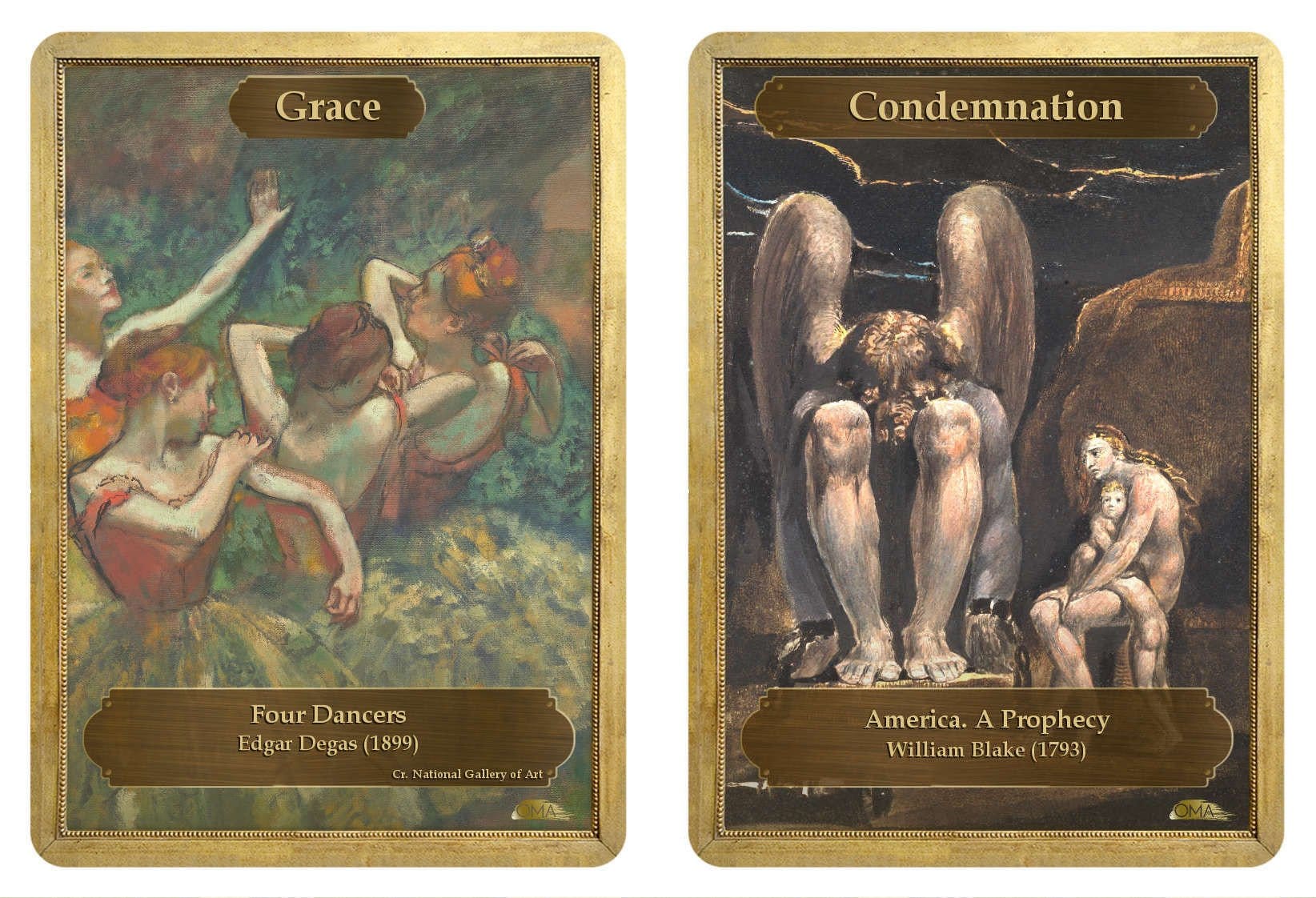 Grace / Condemnation Double Sided Token - Token - Original Magic Art - Accessories for Magic the Gathering and other card games