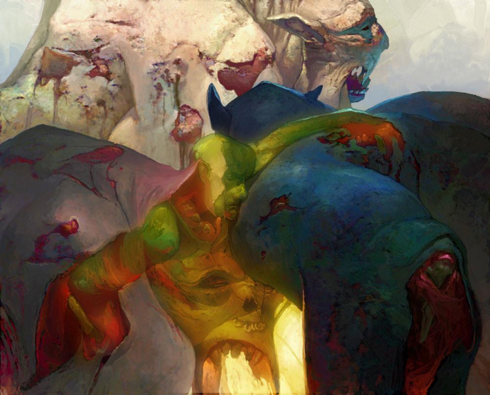 Chameleon Blur Underdrawing - Sketch - Original Magic Art - Accessories for Magic the Gathering and other card games