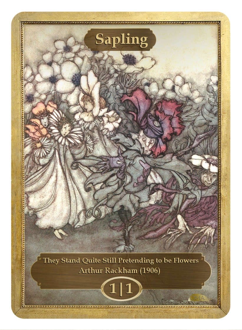 Sapling Token (1/1) by Arthur Rackham - Token - Original Magic Art - Accessories for Magic the Gathering and other card games